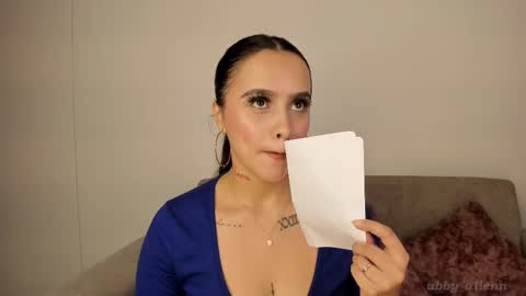 Snapshot of abbey_allen chatting on 18, 10, 2025 Abbey  IG abby allenn  04 December Online at  I will be on vacation dont forget me  See you soon   online show from 18, 10, 2025