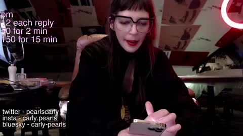 Snapshot of carlypearls chatting on 30, 1, 2025 Carly Pearls online show from 30, 1, 2025