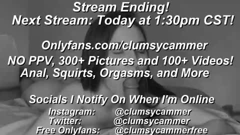 B Bri ClumsySCHEDULE online show from 3, 2, 2025