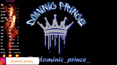 DOMINIC PRINCE   online show from 6, 10, 2025