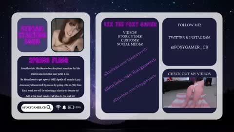 Lex Vive foxygamer cb online show from 15, 5, 2026