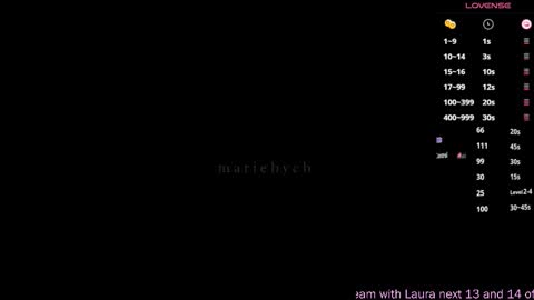 Snapshot of mariebycb chatting on 30, 11, 2025 Maria online show from 30, 11, 2025