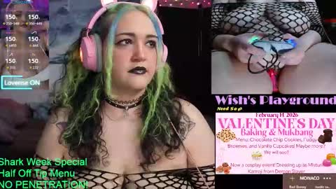 Snapshot of nevermakeawish chatting on 11, 2, 2026 Wishs Playground online show from 11, 2, 2026