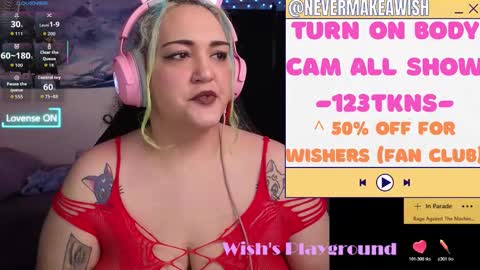 Snapshot of nevermakeawish chatting on 3, 3, 2026 Wishs Playground online show from 3, 3, 2026