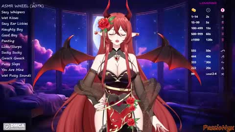 Snapshot of passionyx chatting on 5, 12, 2024 Succubus Nyx online show from 5, 12, 2024