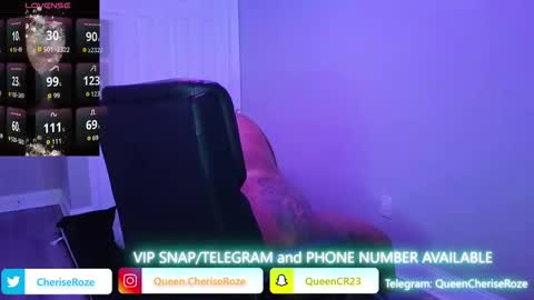 Snapshot of queencroze chatting on 18, 12, 2025 Queen Cherise Roze online show from 18, 12, 2025