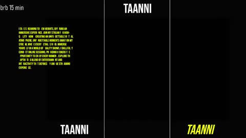 TAANNI online show from 16, 4, 2026