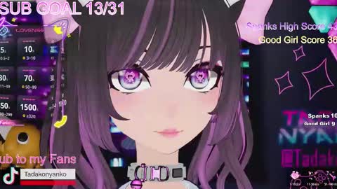 Snapshot of tadakonyanko chatting on 14, 3, 2026 Tadako Nyanko online show from 14, 3, 2026