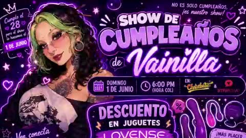 Snapshot of vainilla_l chatting on 21, 6, 2026 Vainilla Independent model online show from 21, 6, 2026