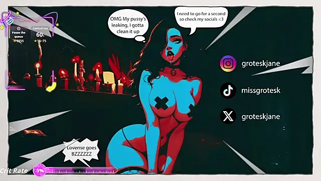 Snapshot of GroteskJane chatting on 15, 1, 2026 GroteskJane online show from 15, 1, 2026