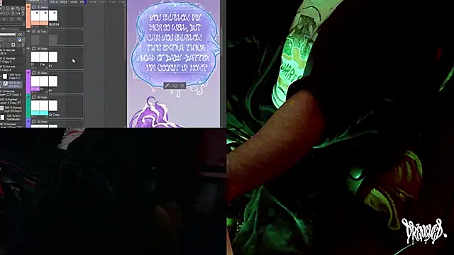 Snapshot of DrenchedArt chatting on 15, 10, 2025 DrenchedArt online show from 15, 10, 2025