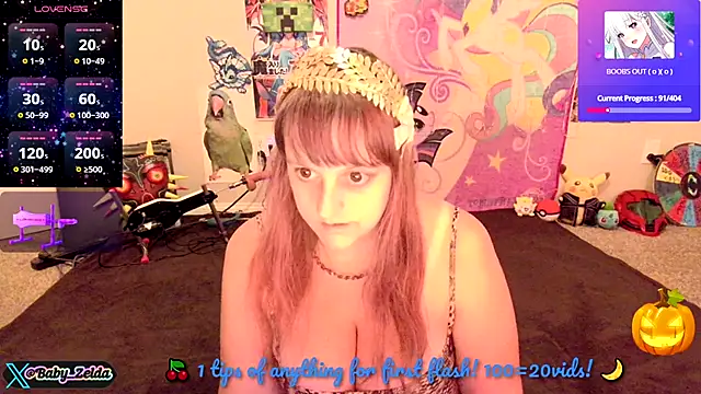 BabyZelda online show from 31, 10, 2025