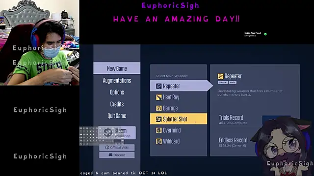 EuphoricSigh online show from 14, 7, 2026