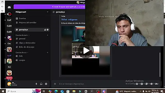 Snapshot of mikigamesH2 chatting on 5, 10, 2025 mikigamesH2 online show from 5, 10, 2025