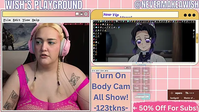 Snapshot of nevermakeawish chatting on 1, 4, 2026 nevermakeawish online show from 1, 4, 2026