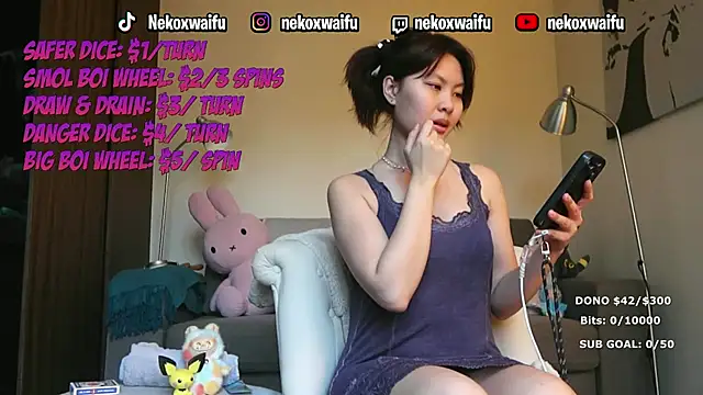 Snapshot of nekoxwaifu chatting on 8, 3, 2026 nekoxwaifu online show from 8, 3, 2026
