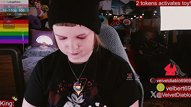 VelvetDiablo online show from 9, 6, 2026