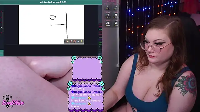 Snapshot of evamila chatting on 28, 3, 2026 evamila online show from 28, 3, 2026